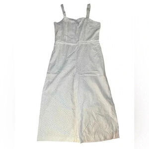 Banana Republic white eyelet  jumpsuit sz 14